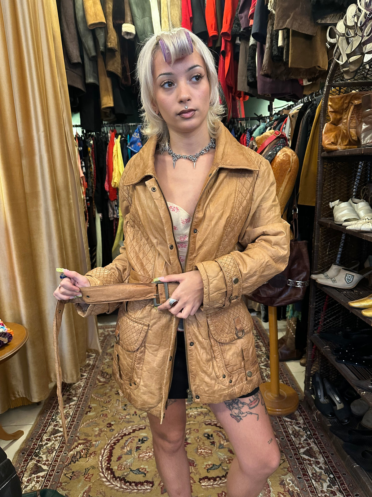 Camel Vintage Leather Jacket