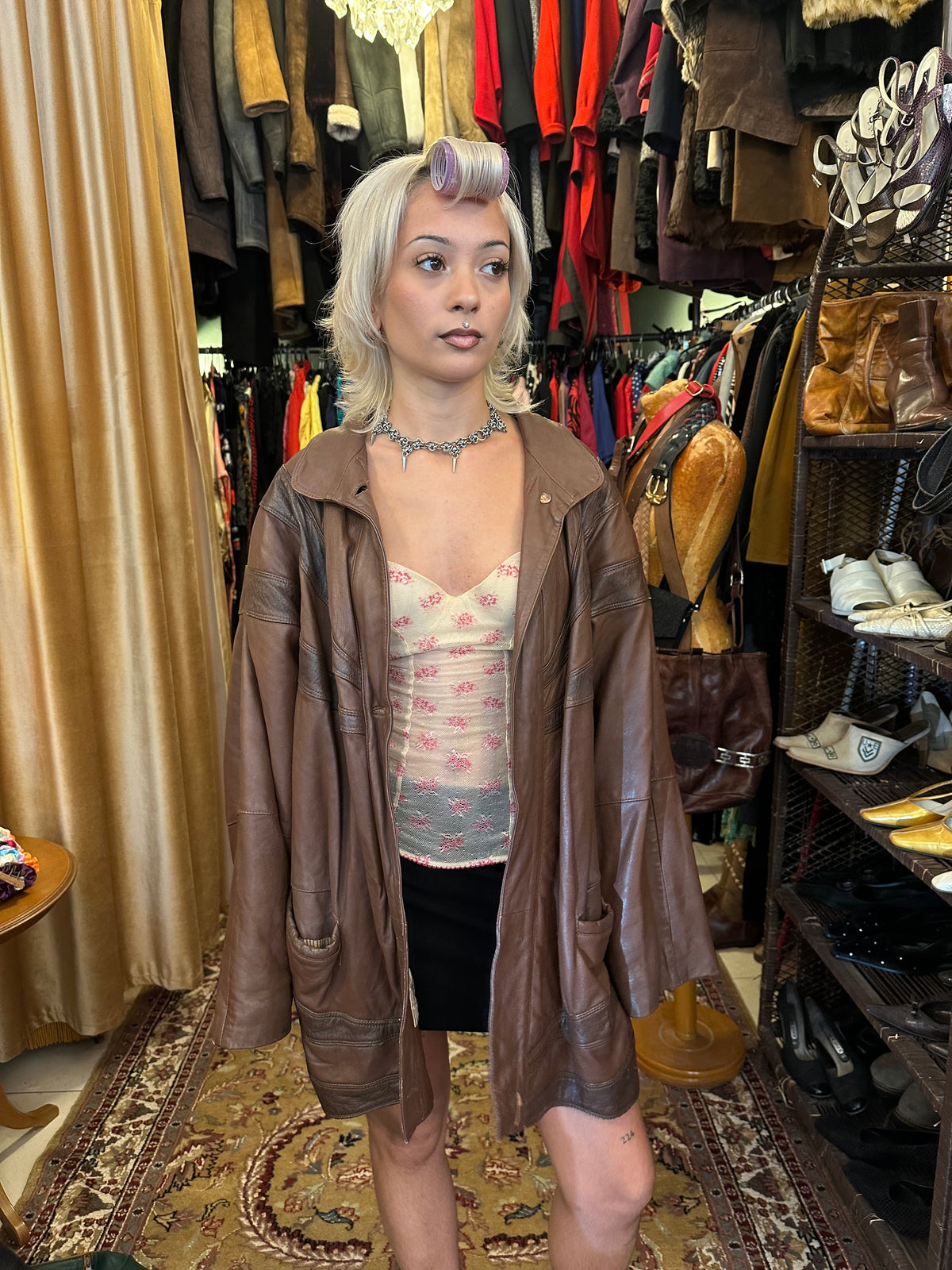Vintage Brown Leather Jacket
