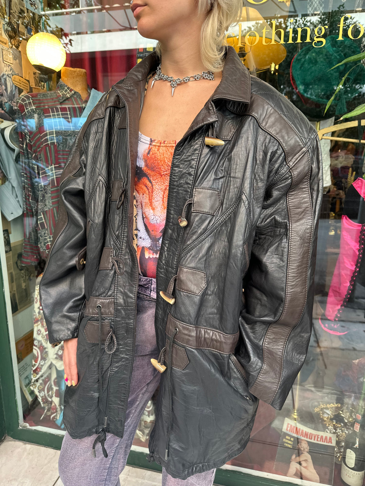 Vintage Brown Leather Jacket