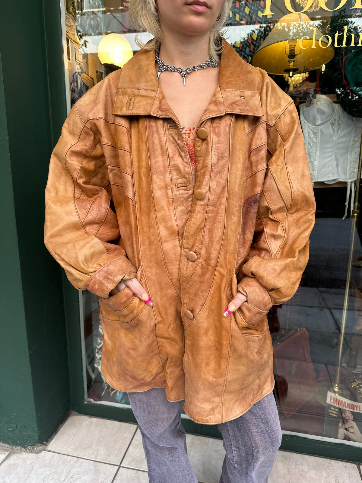 Brown Vintage Leather Jacket