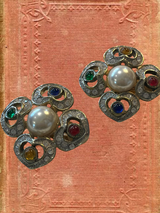 Vintage clip on earrings