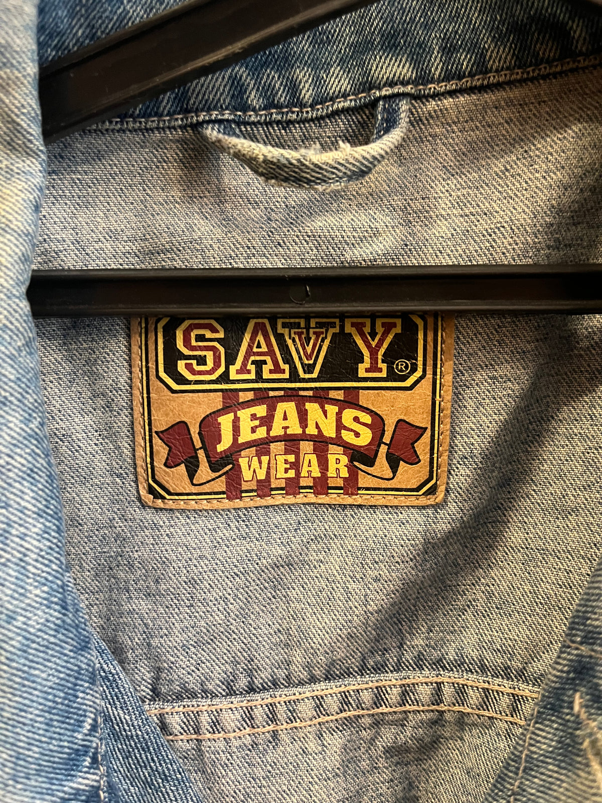 90s light wash denim jacket in oversized fit