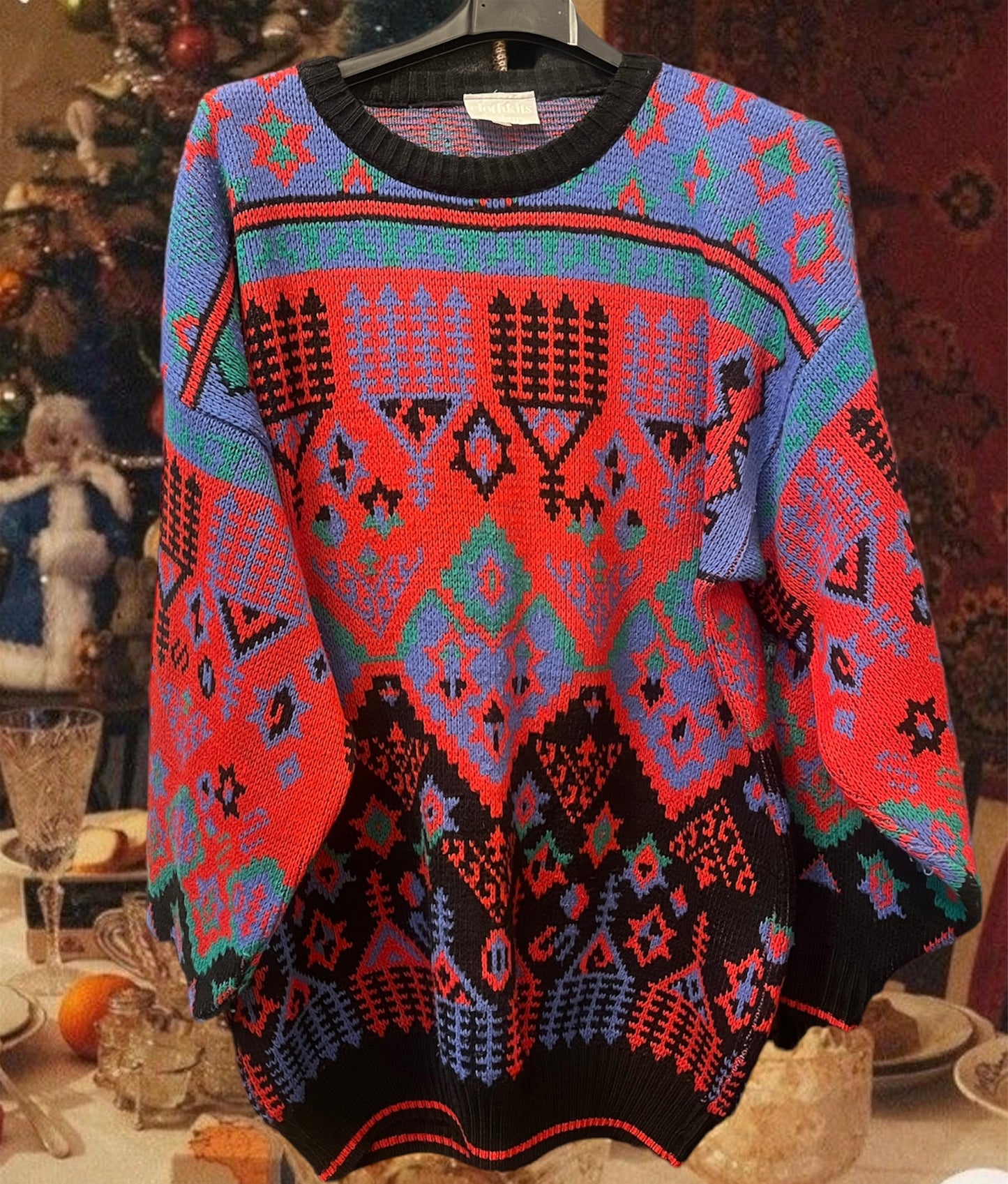 Vintage patterned jumper