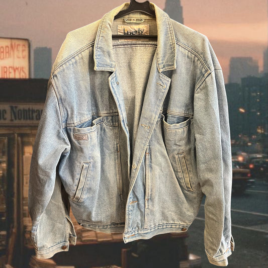 Oversized Light Wash Denim Jacket