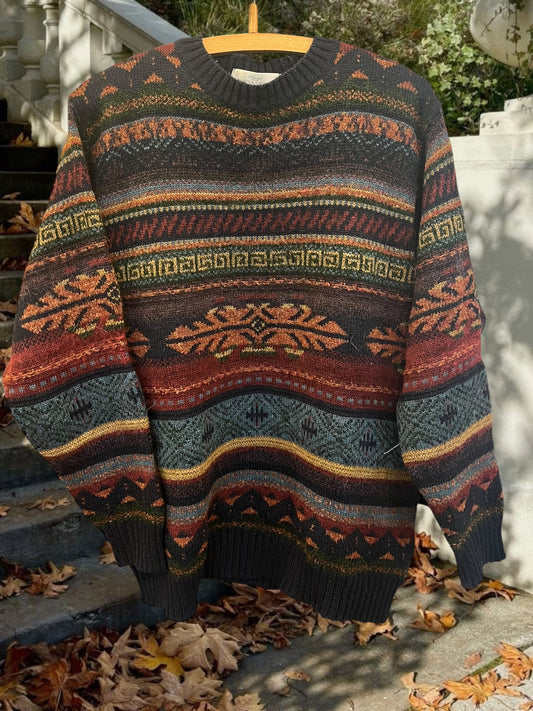 Vintage patterned jumper