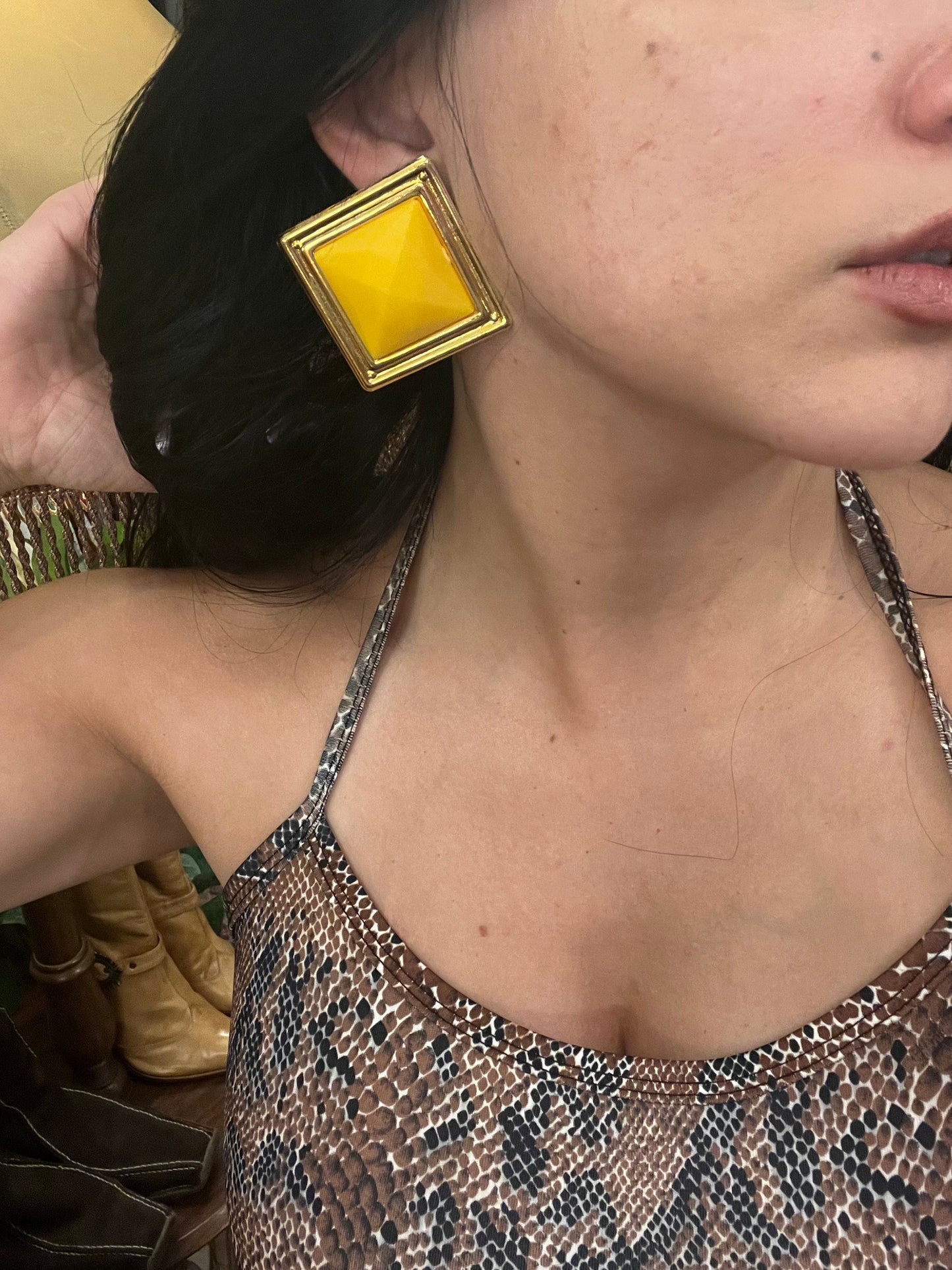 Vintage clip on earrings