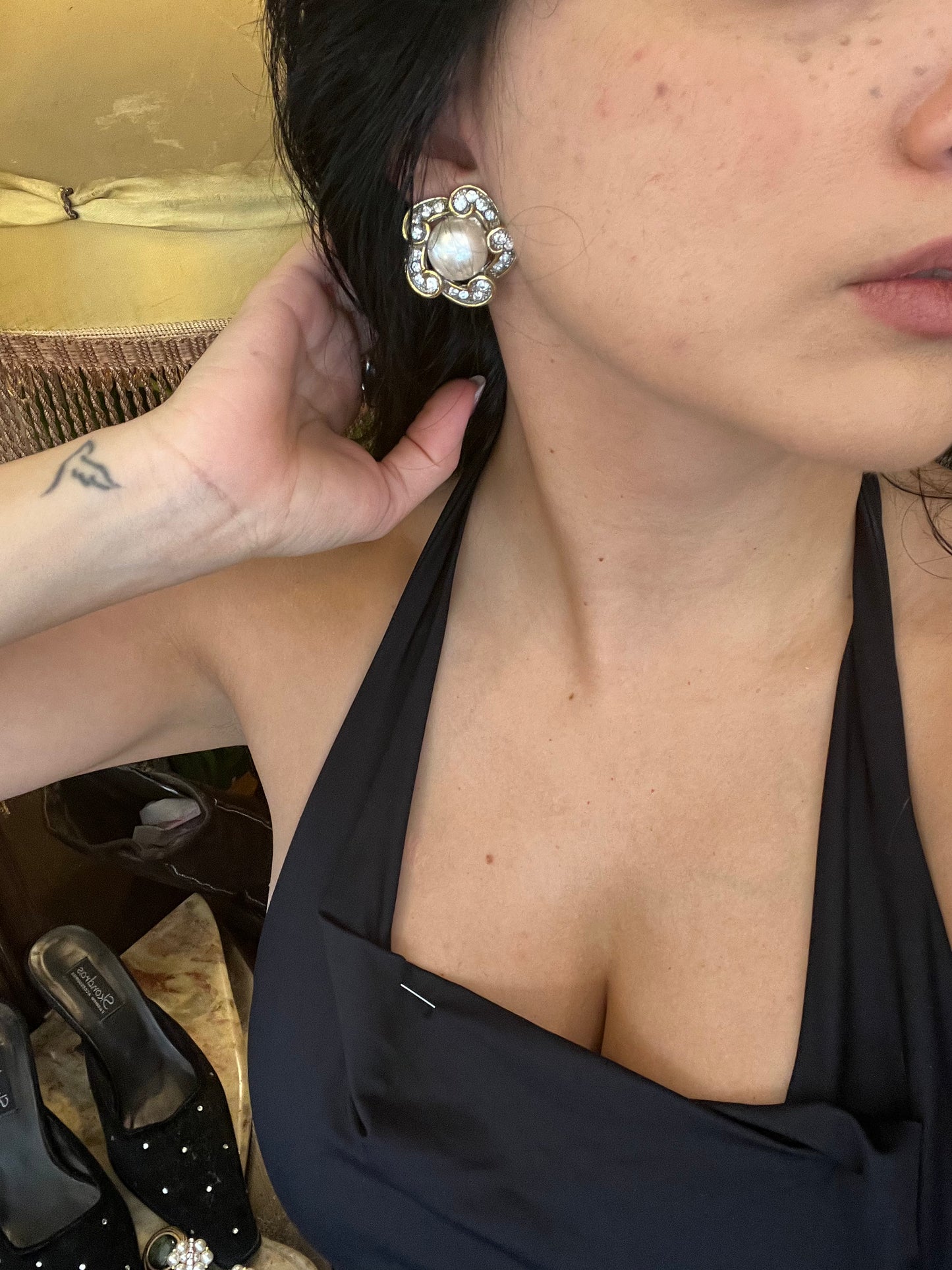 Vintage clip on earrings