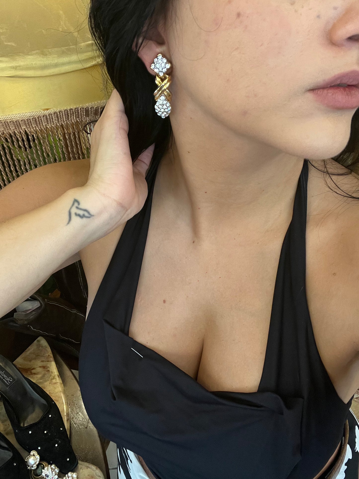 Vintage clip on earrings