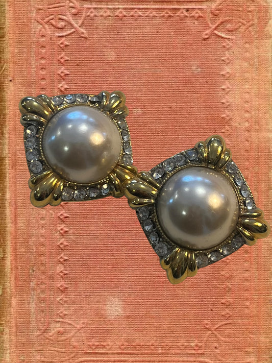 Vintage clip on earrings