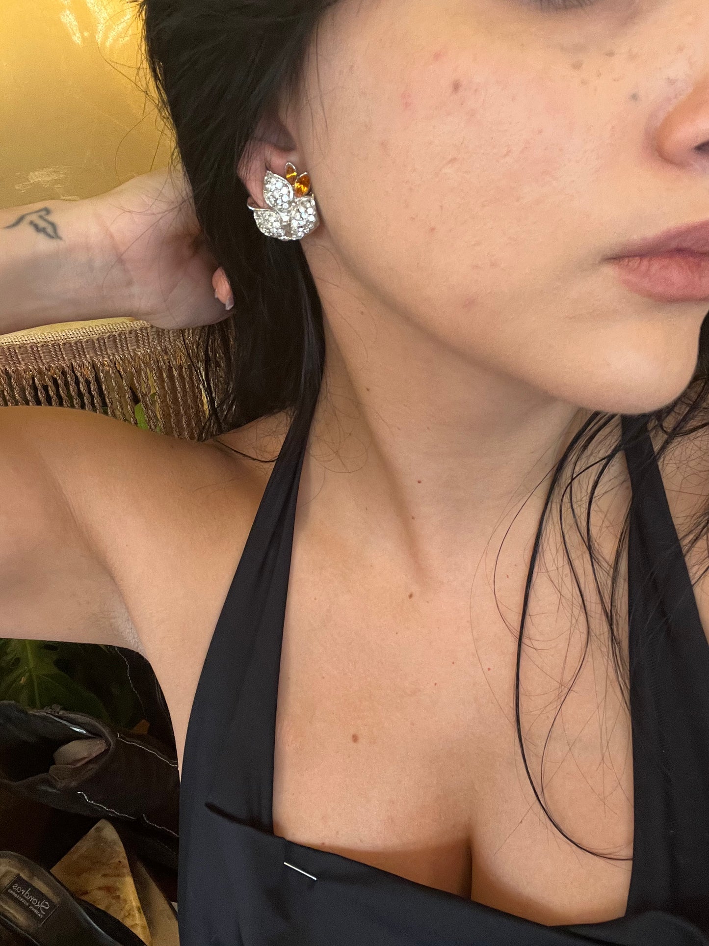Vintage clip on earrings
