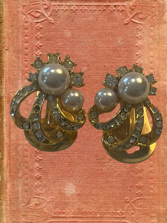 Vintage clip on earrings