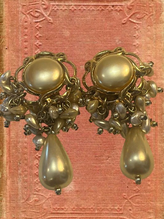 Vintage clip on earrings