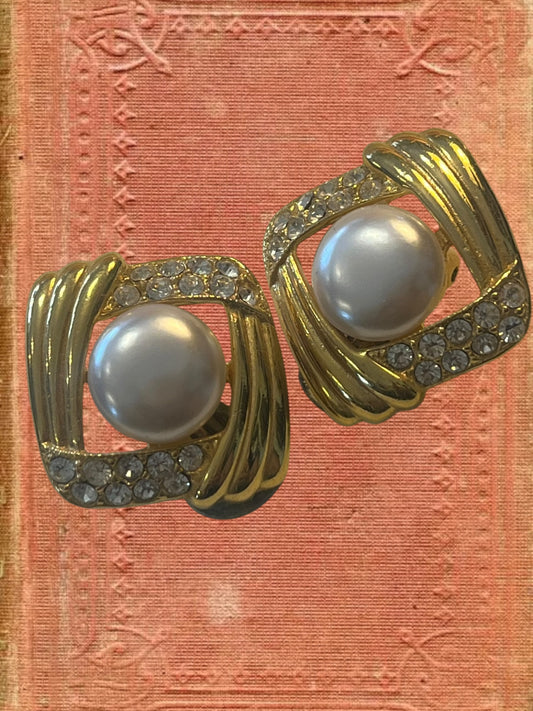 Vintage clip on earrings