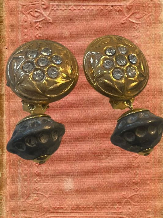 Vintage clip on earrings