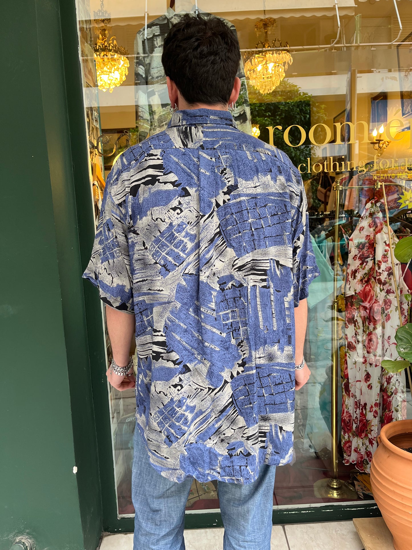 Vintage patterned shirt in XL