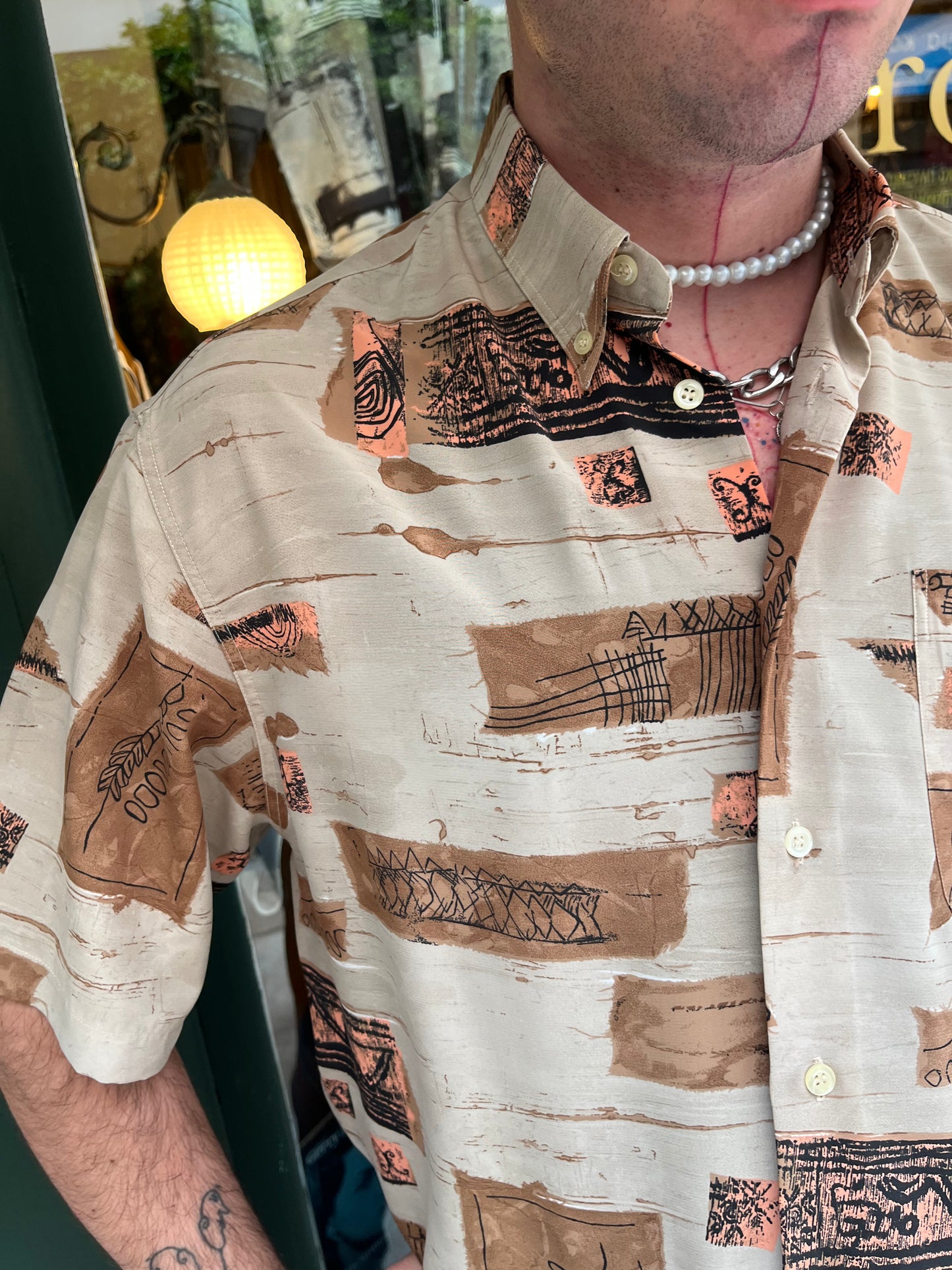Vintage patterned shirt in L