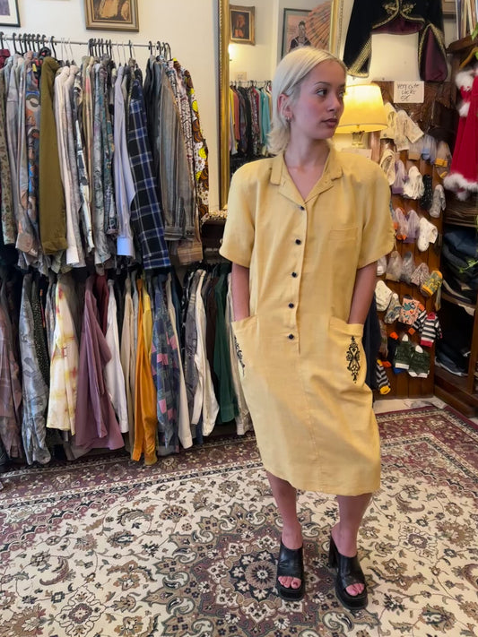 Japan style button up dress