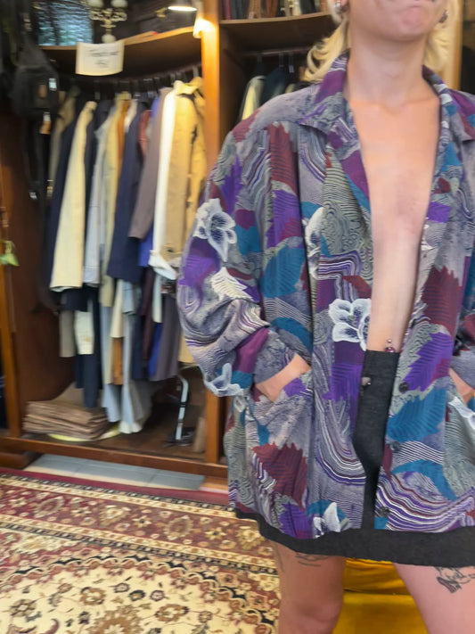 Vintage button up patterned shirt