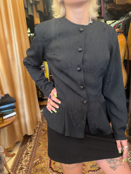 Black Vintage Button Up Shirt