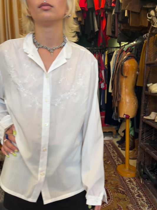 Vintage button up patterned shirt