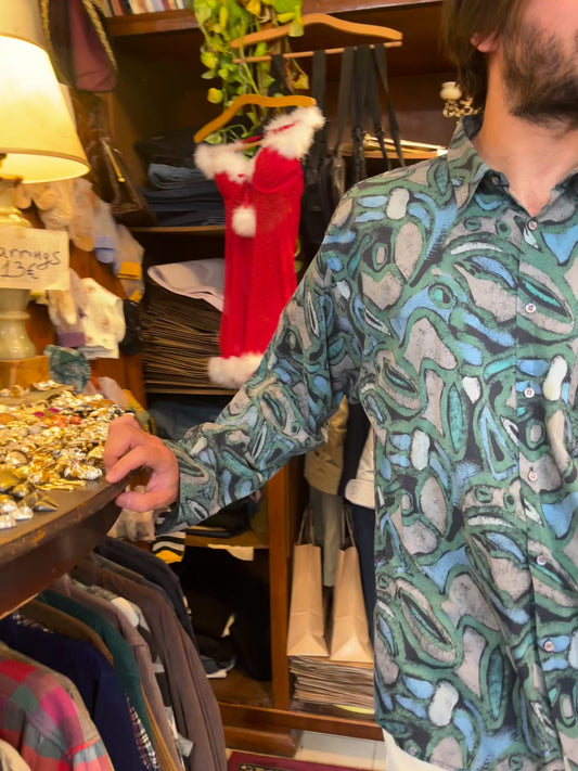 Vintage funky 80s button up shirt