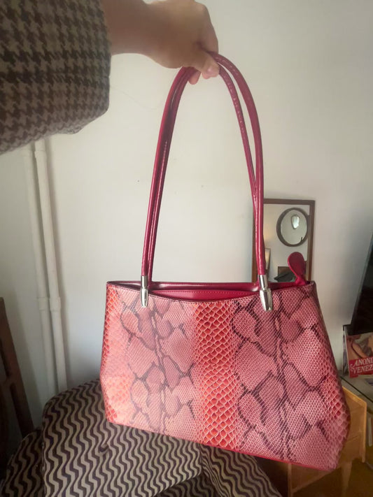 90s snake print handbag